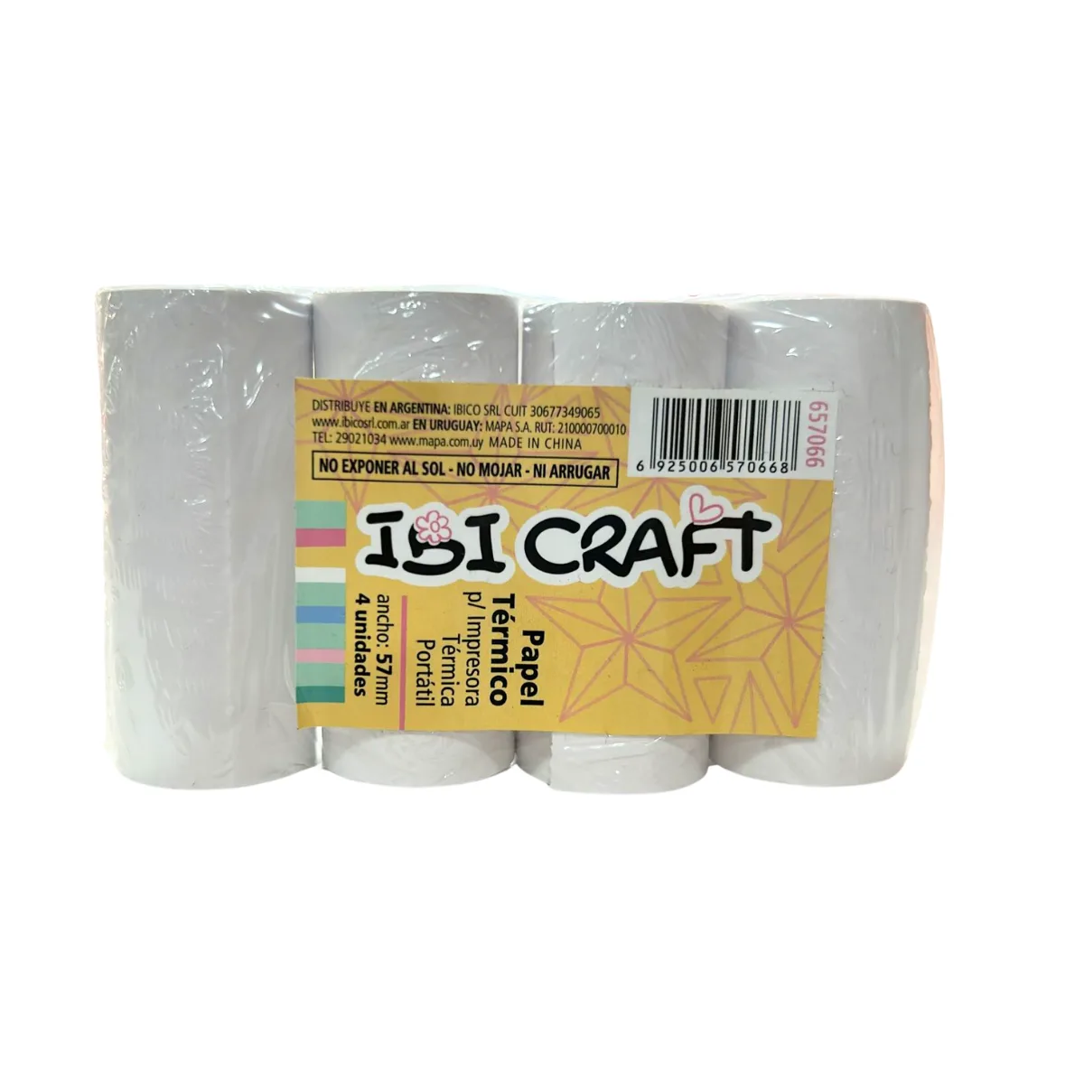Pack 4 Rollos para Impresora Termica Portatil - Ibi Craft