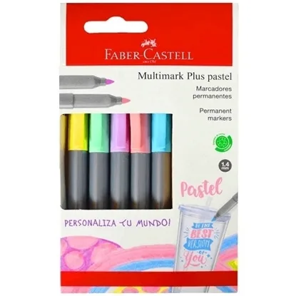 Pack 5 Marcadores Permanentes Pasteles