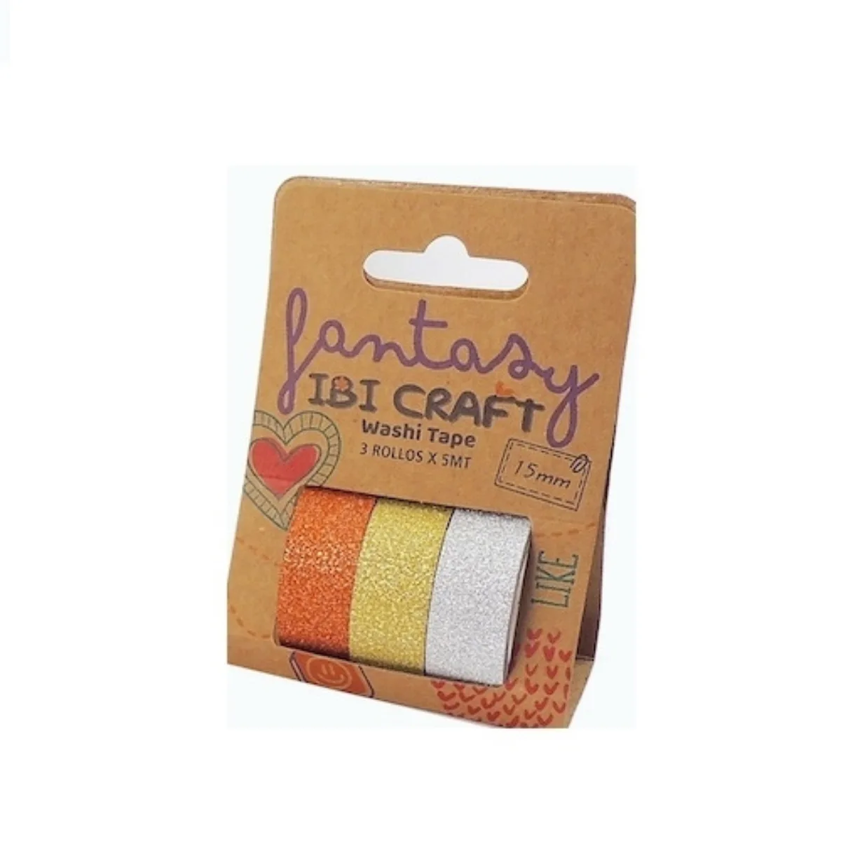 Pack Cinta Decorativa Brillantina - Ibi Craft