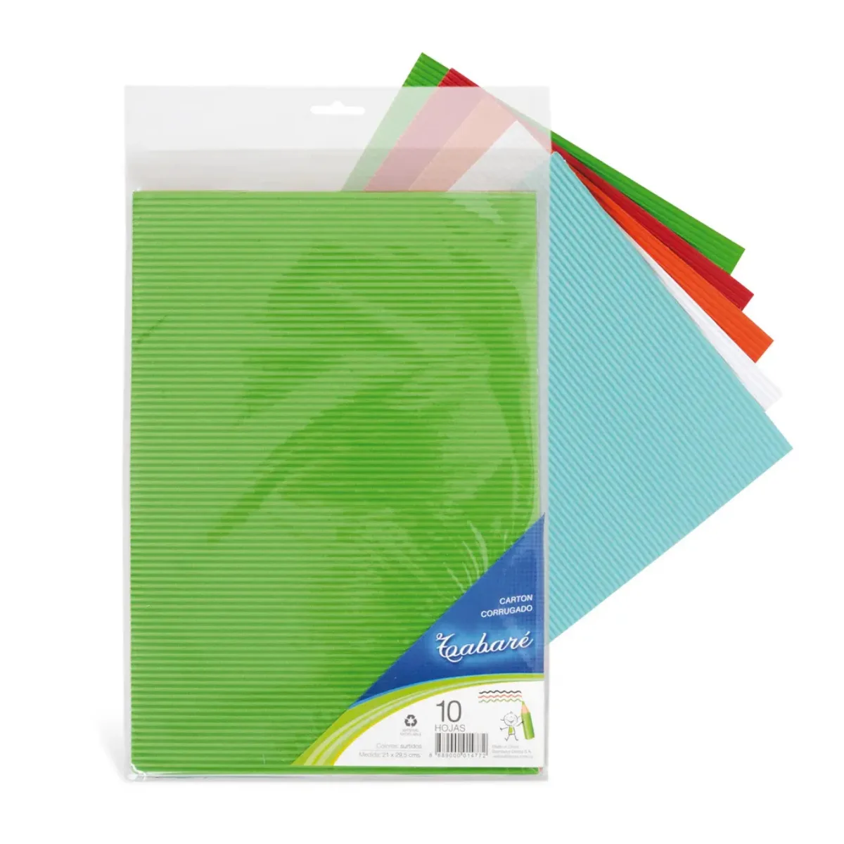 Pack x10 Carton Corrugado de Colores A4