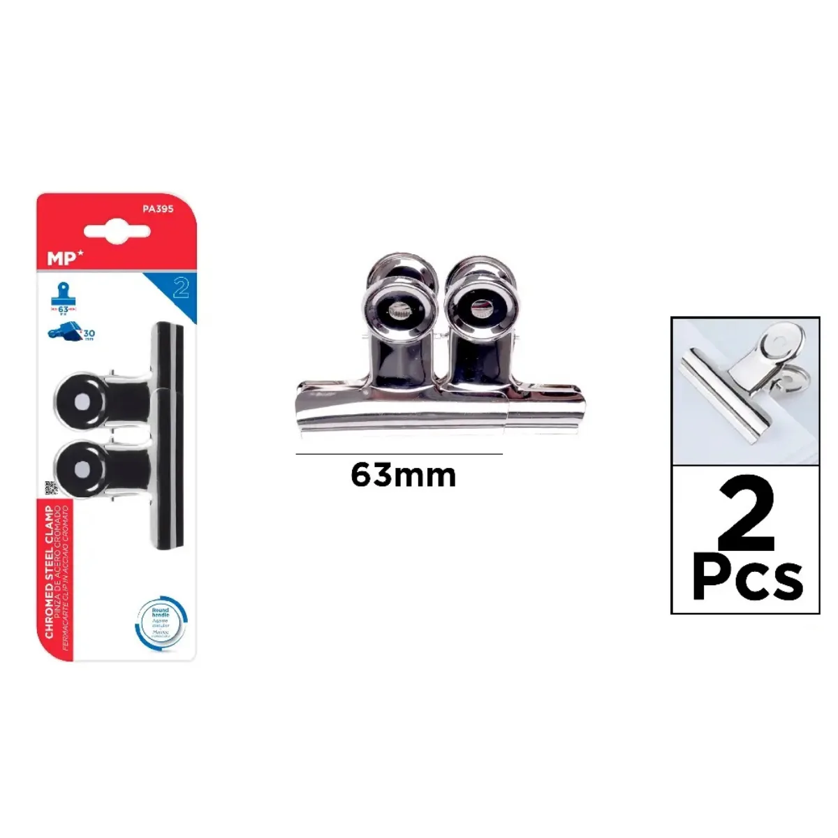 Pack x2 Clips Pinzas Bulldog 63mm