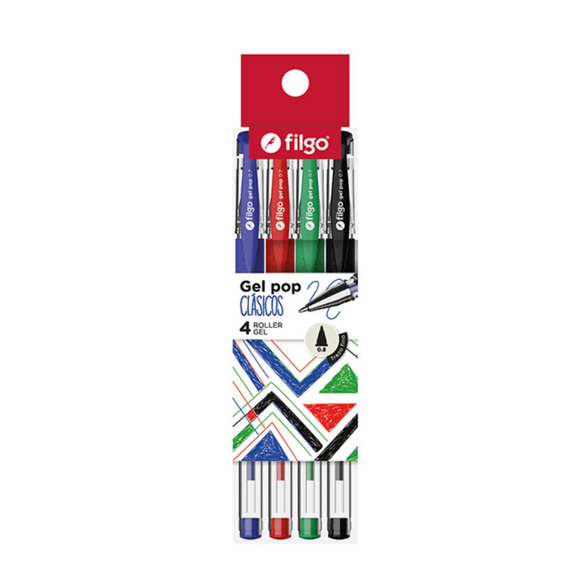 Pack x4 Lapicera de Gel Clasicos - Filgo
