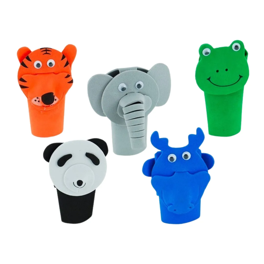 Pack x5 Titeres de Goma Eva - Selva