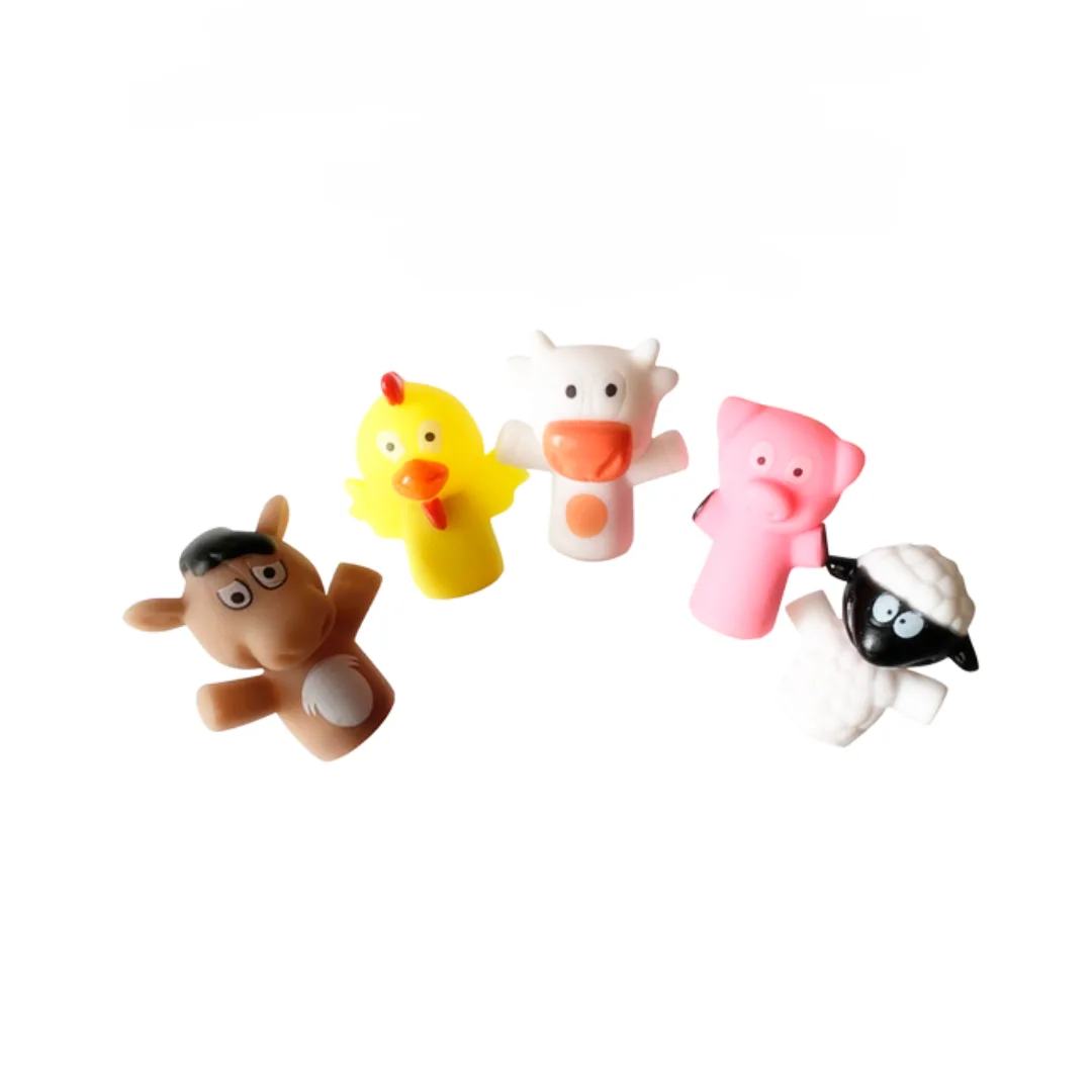 Pack x5 Titeres de Silicona - Animales de la Granja