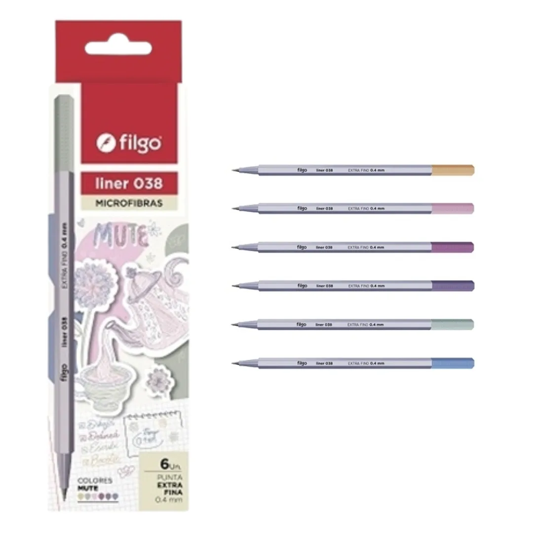 Pack x6 MicroFibra 0,4mm Mute - Filgo