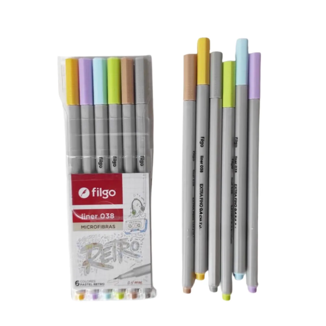 Pack x6 MicroFibra Pasteles Retro - Filgo