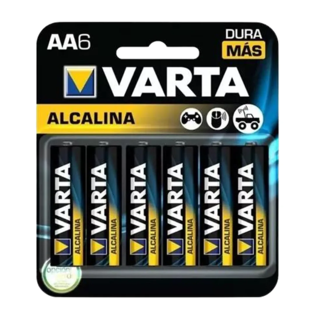 Pack x6 Pilas Alcalina AA - Varta