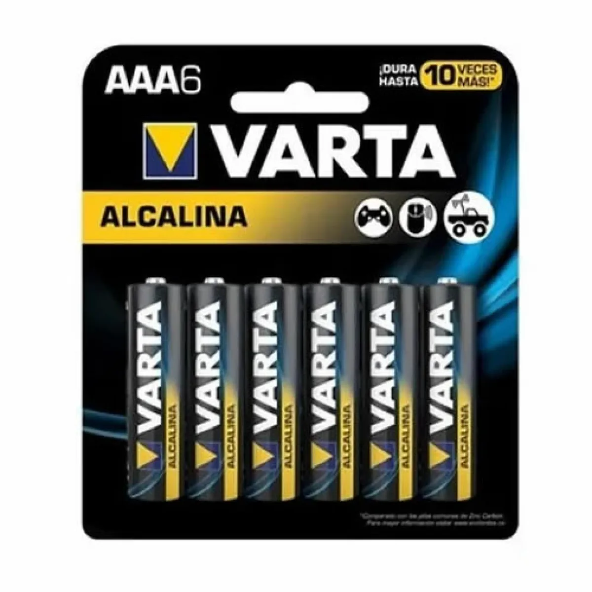 Pack x6 Pilas Alcalina AAA - Varta