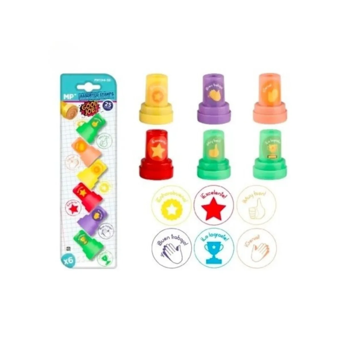 Pack x6 Sellos Infantiles en Español - Main Paper