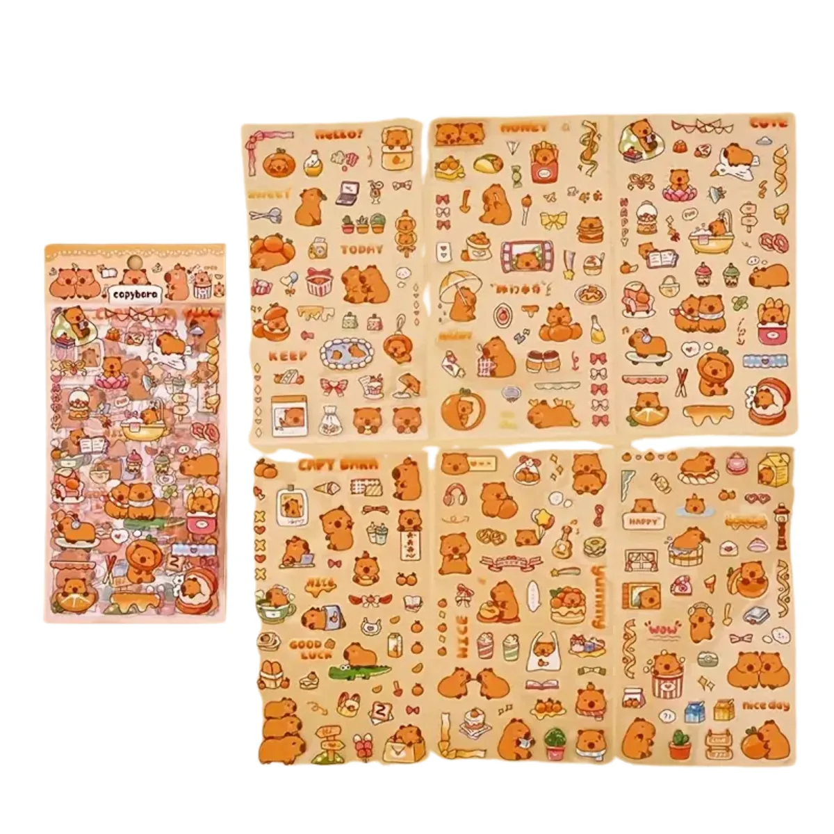 Pack x6 Stickers Capibara