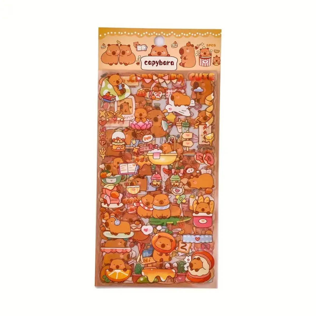 Pack x6 Stickers Capibara