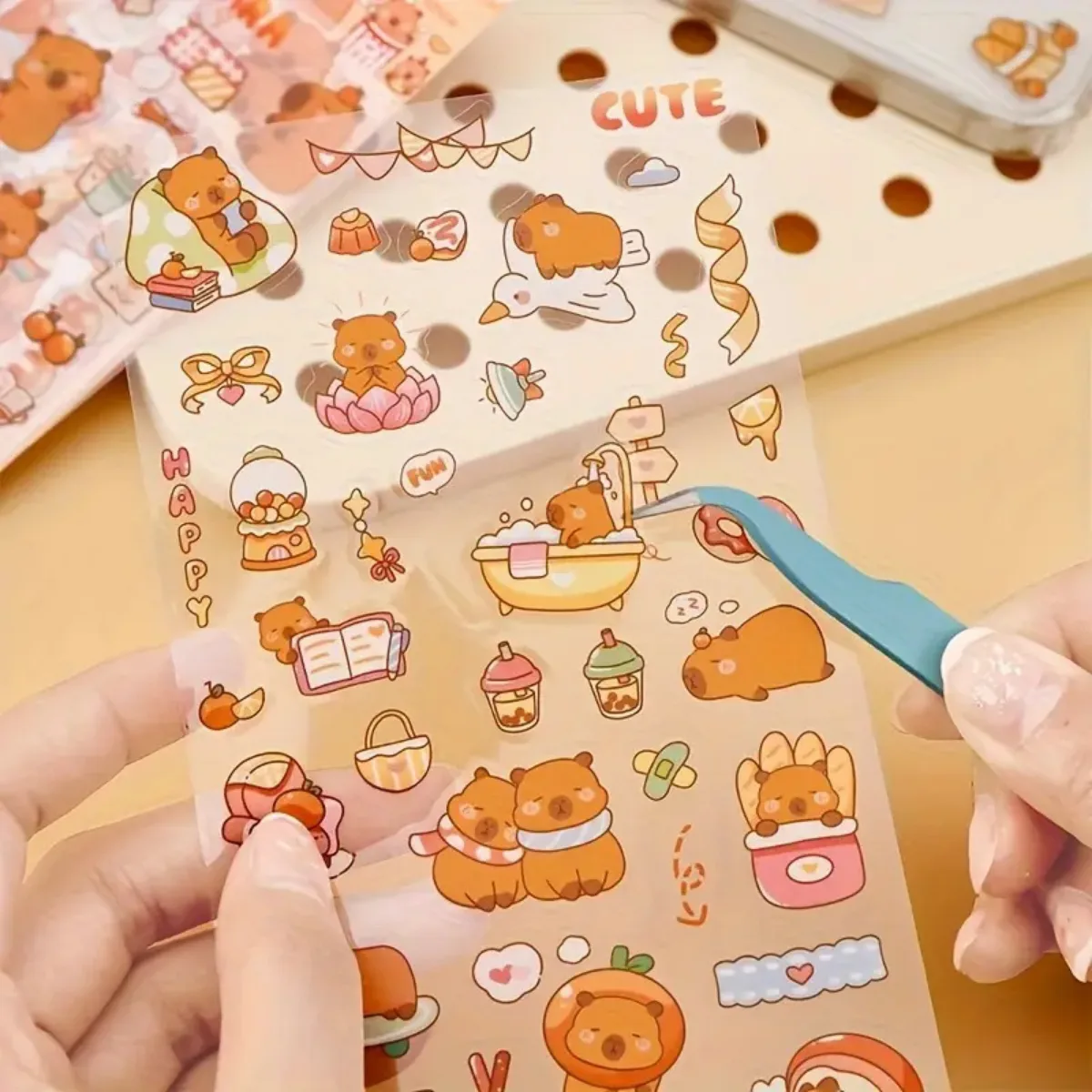 Pack x6 Stickers Capibara 3
