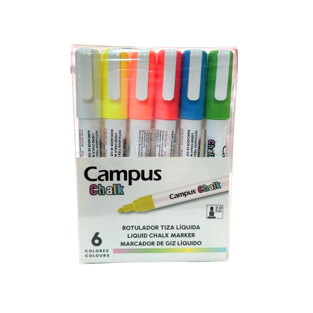 Pack x6 Tiza Liquida Neon - Campus