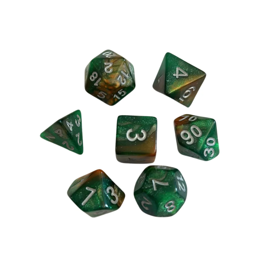 Pack x7 Dados de Rol - Verde