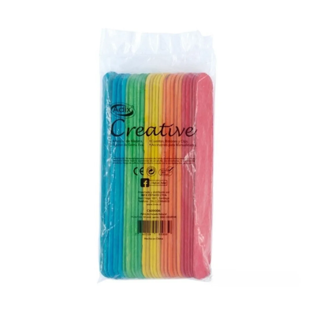 Palito Helado de Colores - 50 Unidades