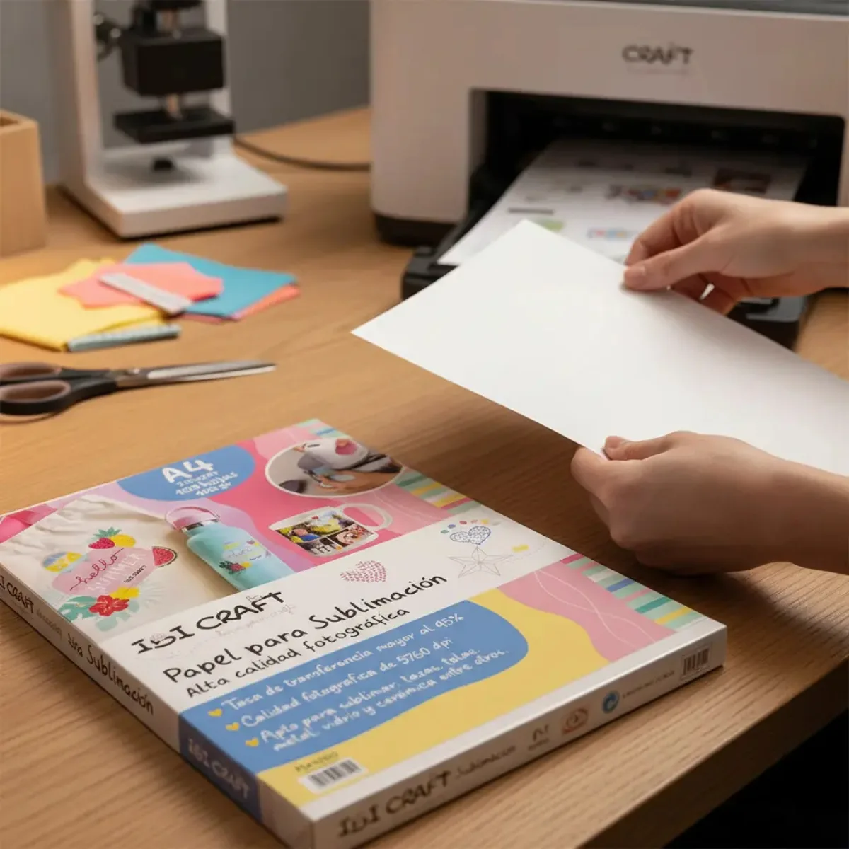 Papel para Sublimacion x100 hojas A4 - Ibi Craft