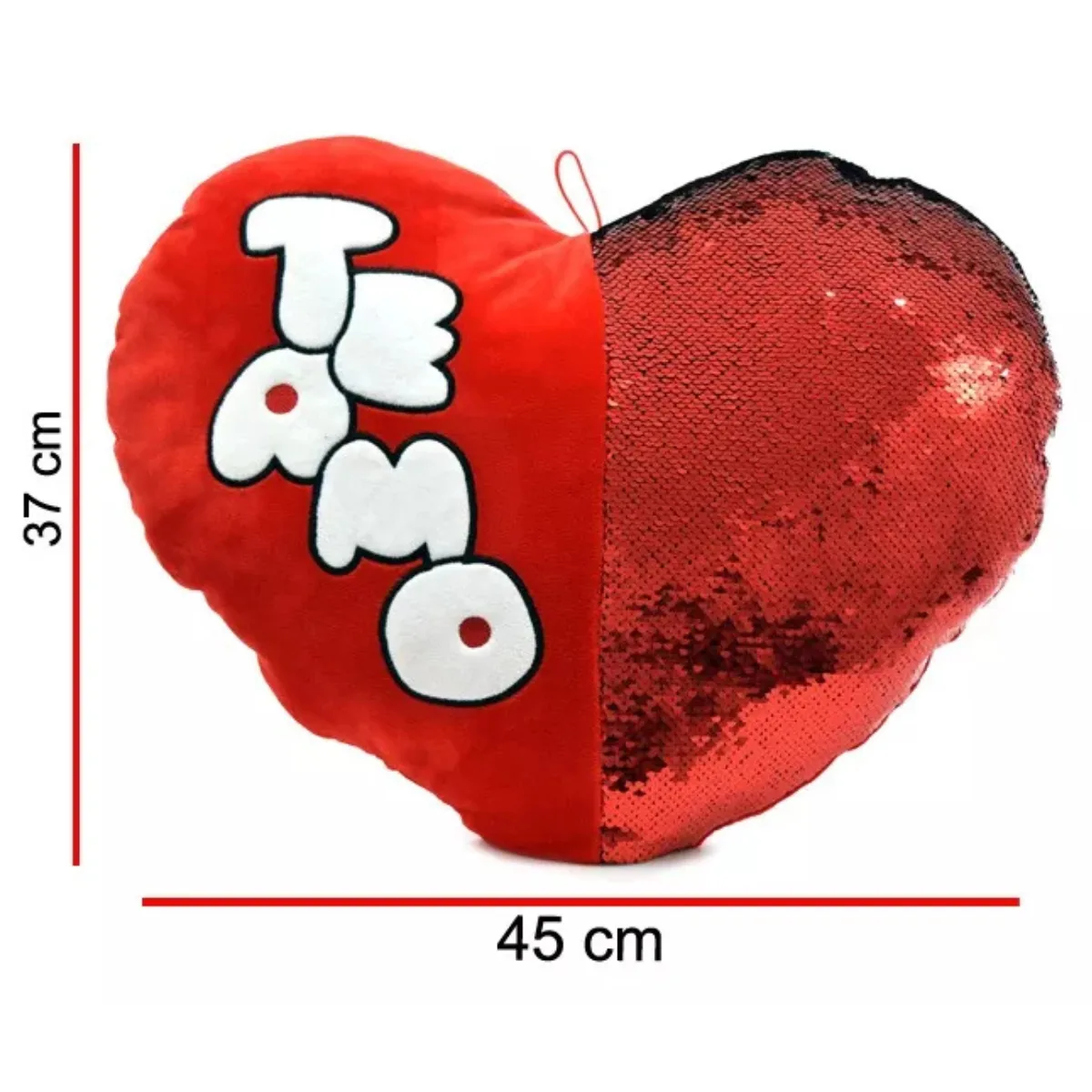 Peluche Corazón con Lentejuelas Te Amo