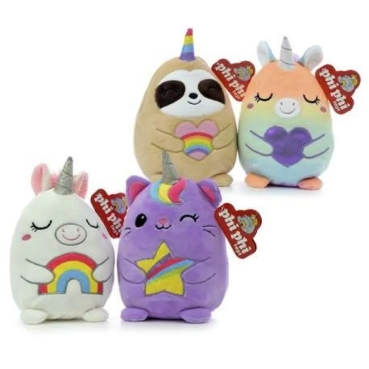 Peluche Unicornio Arcoiris 18cm - Phi Phi