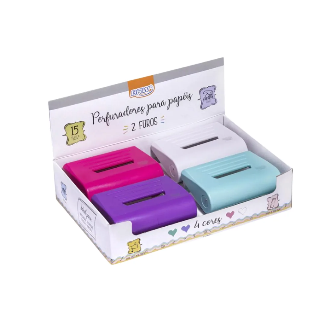 Perforadora de Colores - 15 hojas BRW