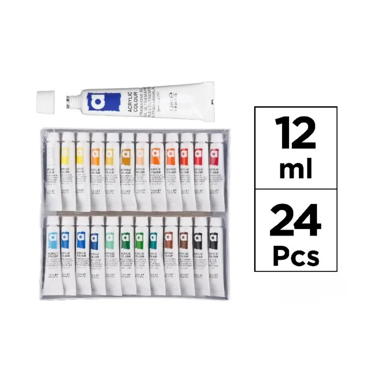 Pintura Acrilica x24 Colores - 12ml Artix