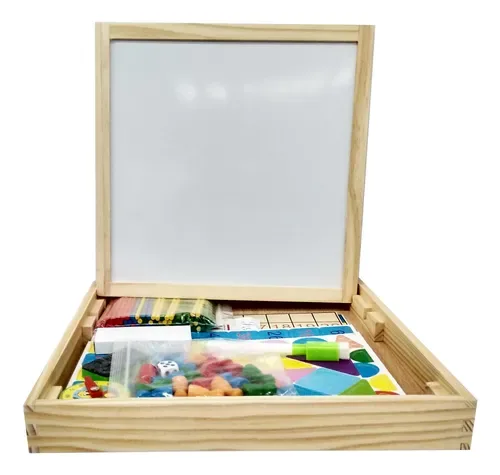Pizarra con Juegos de Mesa 10 En 1