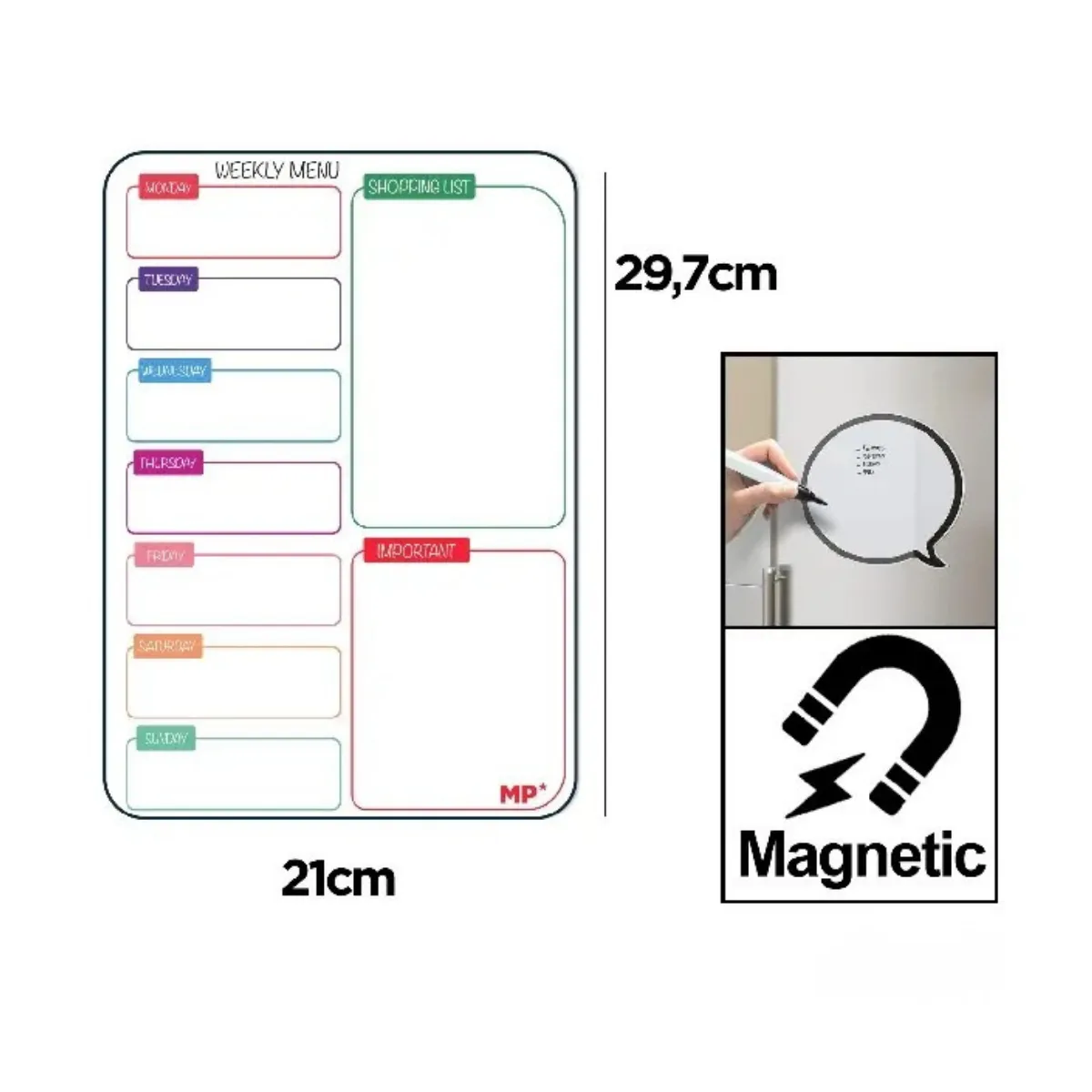Planificador Semanal Magnetico