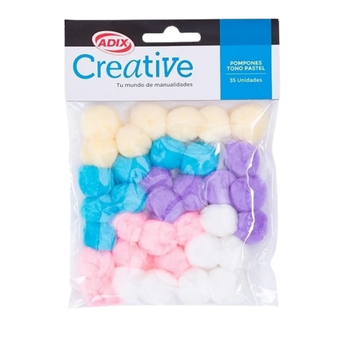 Pompones Chicos Pastel - Pack 35 unidades