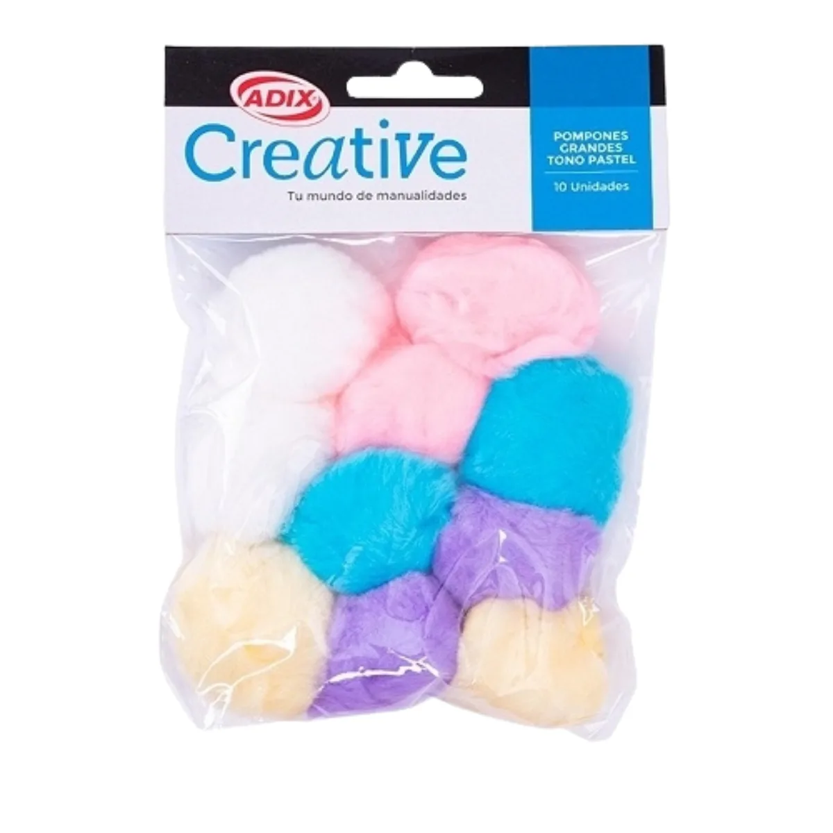 Pompones Grandes Pastel - Pack 10 unidades