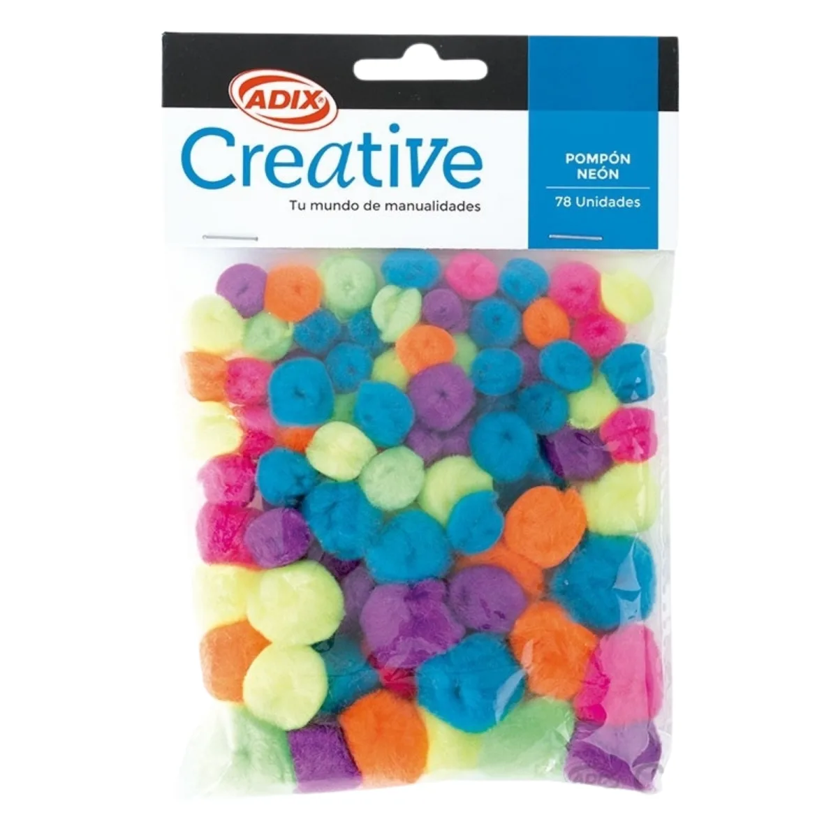 Pompones Surtidos Neon - Pack 78 unidades