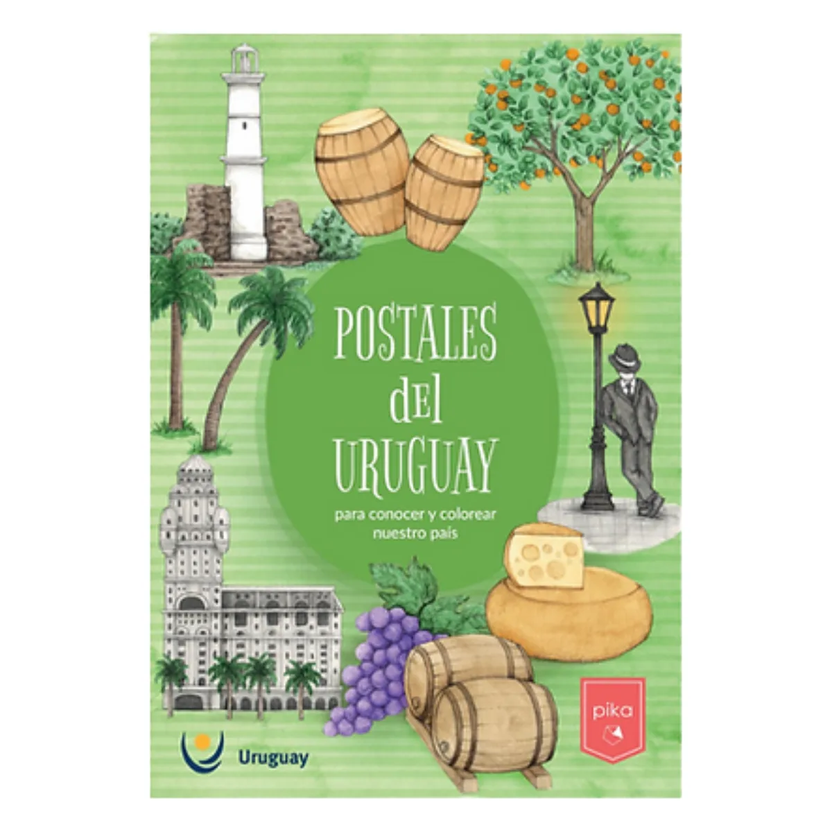 Postales del Uruguay para Colorear - Pika