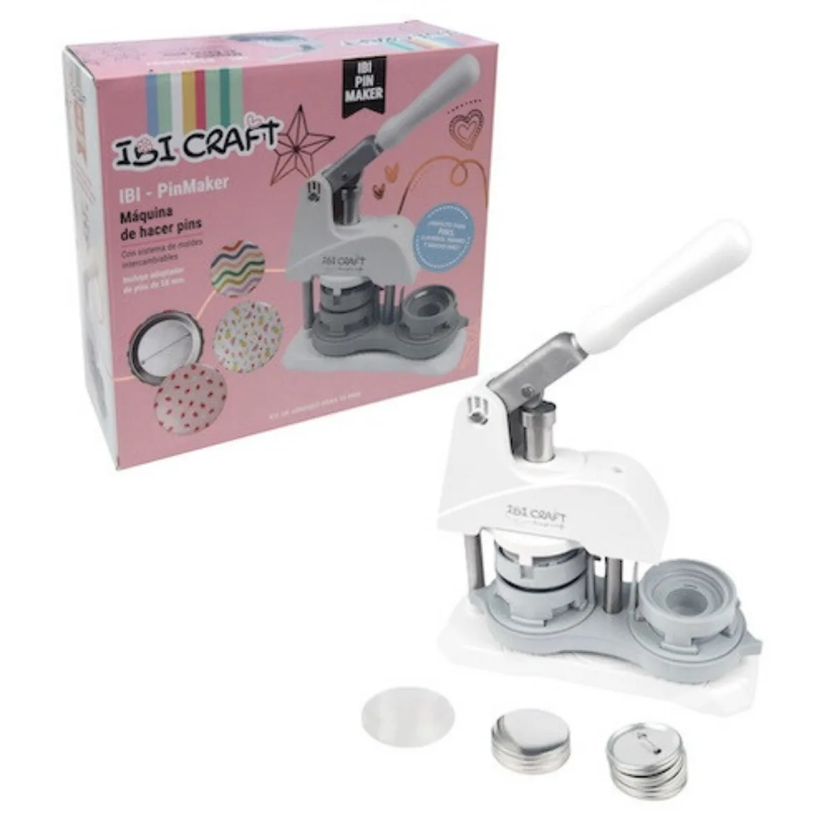 Prensa para Pins Personalizados 58mm - Ibi Craft