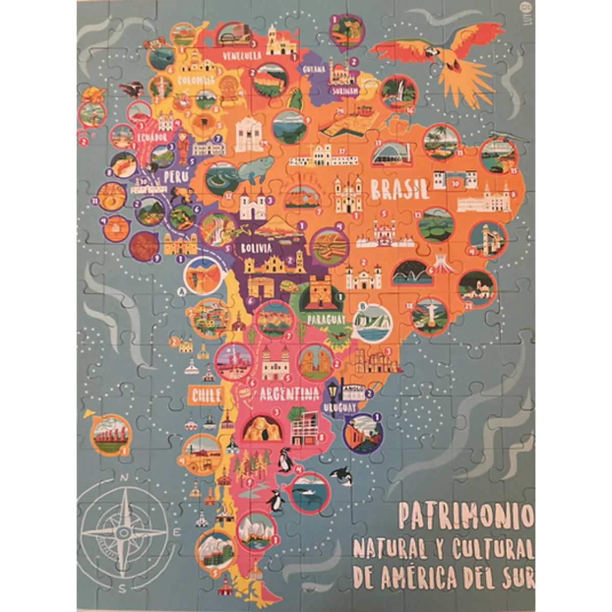 Puzzle 120 piezas America del Sur - Pika 3