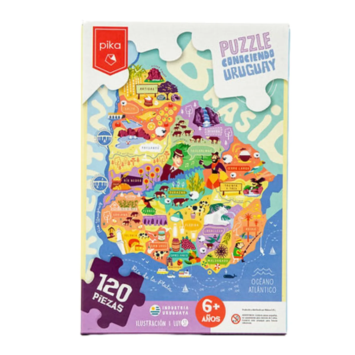 Puzzle 120 piezas Conociendo Uruguay - Pika