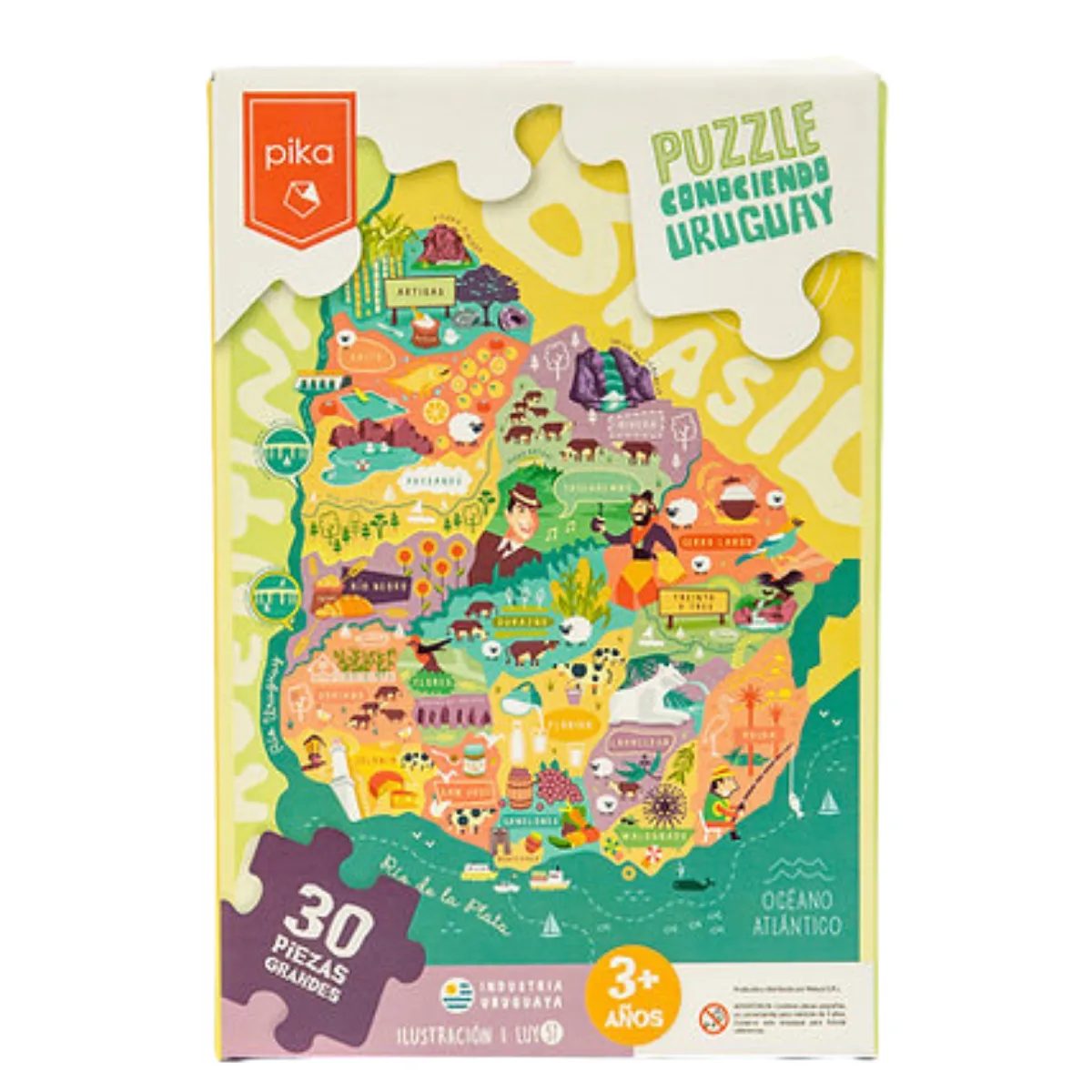 Puzzle 30 piezas Conociendo Uruguay - Pika