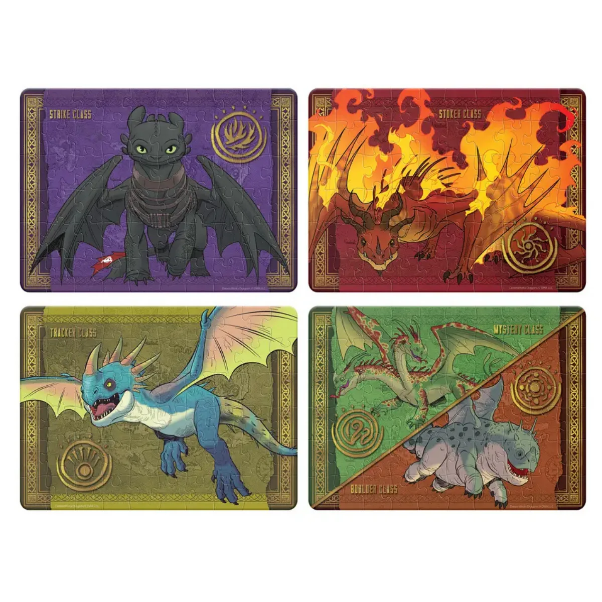 Puzzle 4 en 1 Como Entrenar a tu Dragon 60p