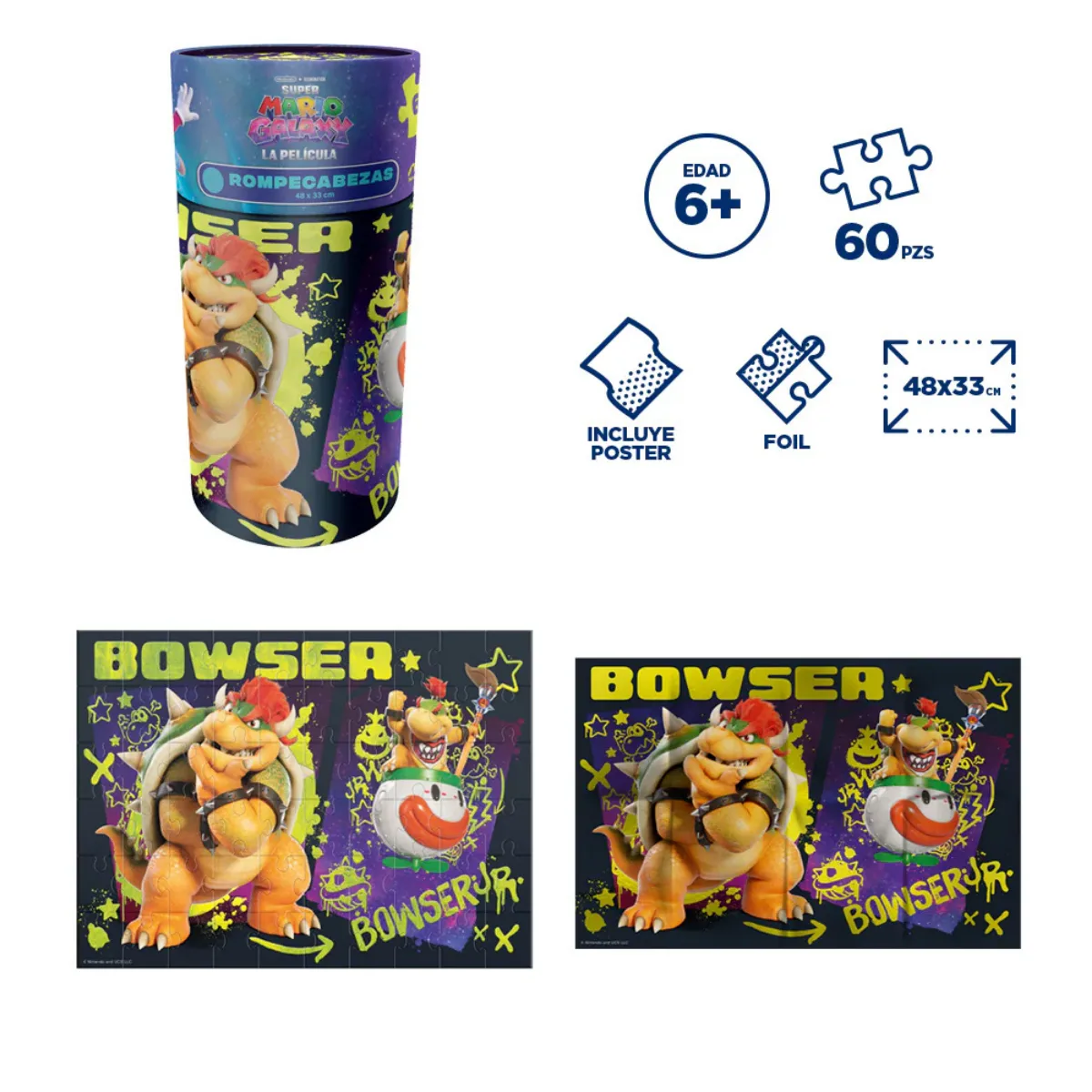 Puzzle 60 piezas y Poster - Super Mario Galaxy 3