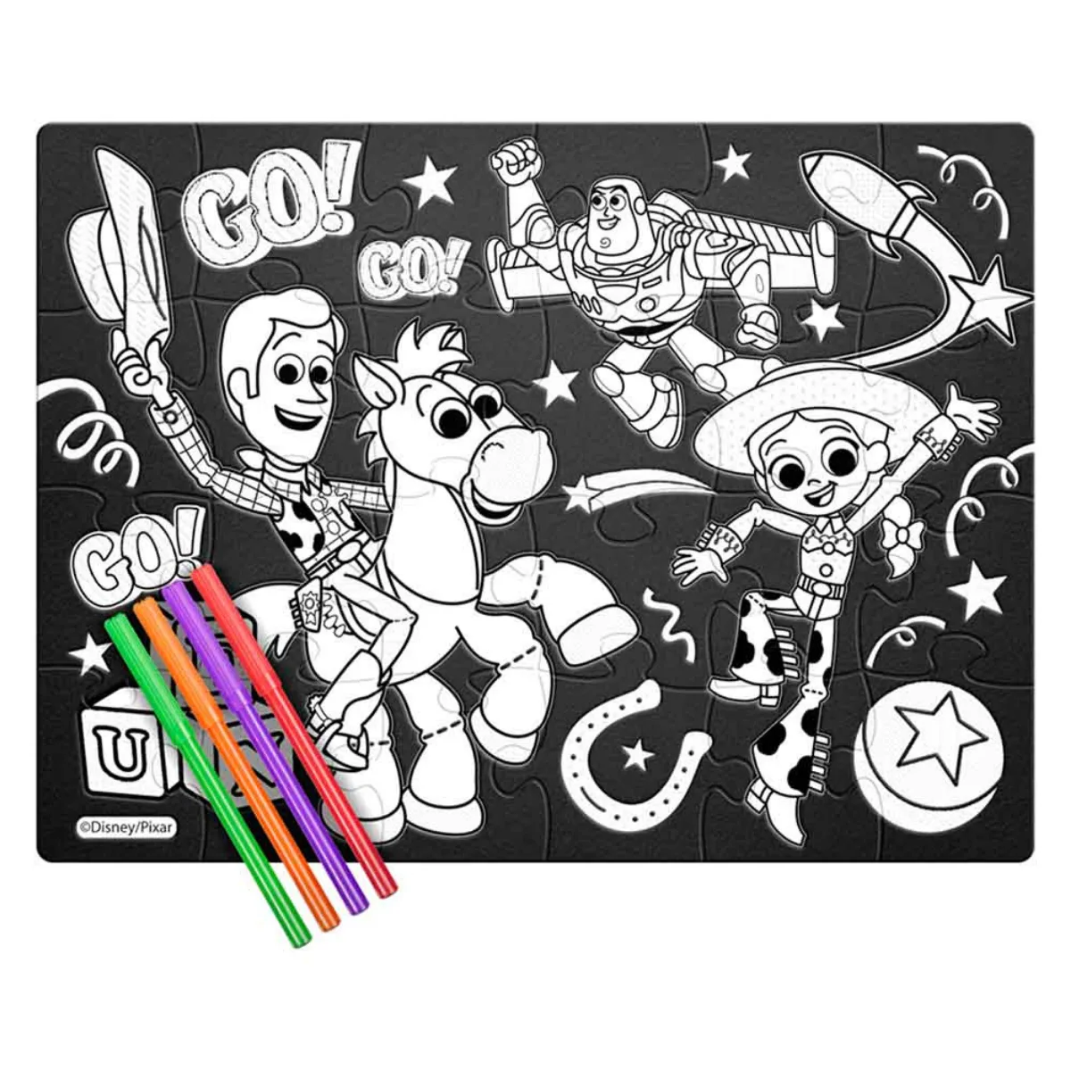 Puzzle Aterciopelado para colorear 24 pzas - Toy Story 5