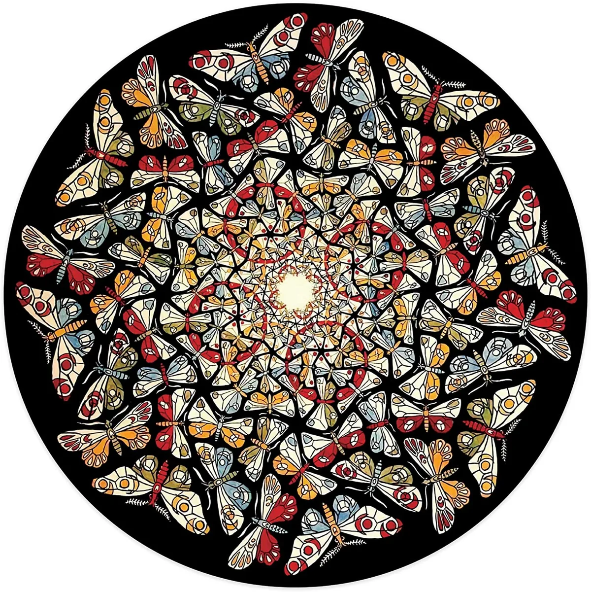 Puzzle Circular Mandala 500 Piezas Mariposas
