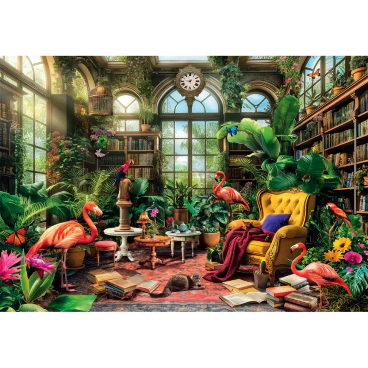 Puzzle Clementoni 1000 Piezas - Biblioteca en el Invernadero