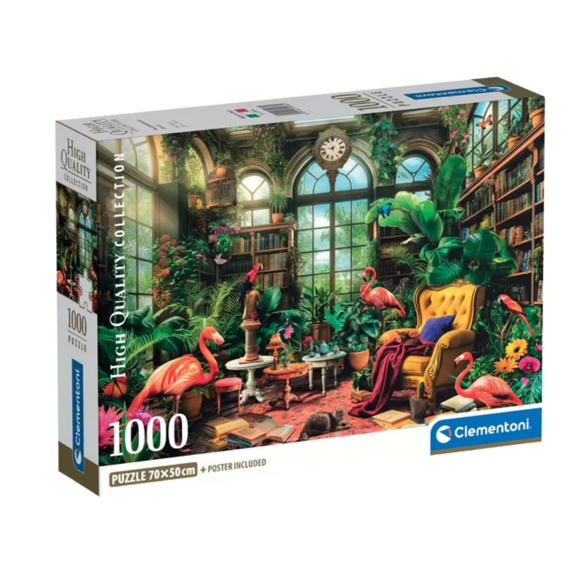 Puzzle Clementoni 1000 Piezas - Biblioteca en el Invernadero