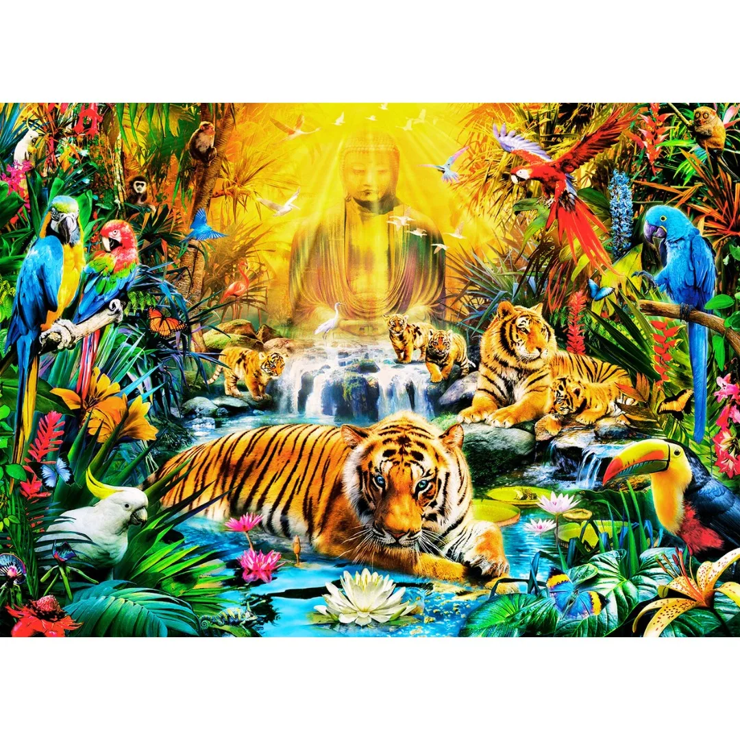 Puzzle Clementoni 1000 piezas - Mystic Tigers