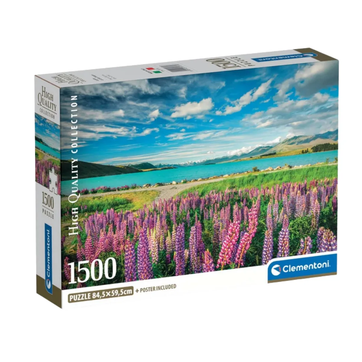 Puzzle Clementoni 1500 piezas - Lupinos en el Lago Tekapo