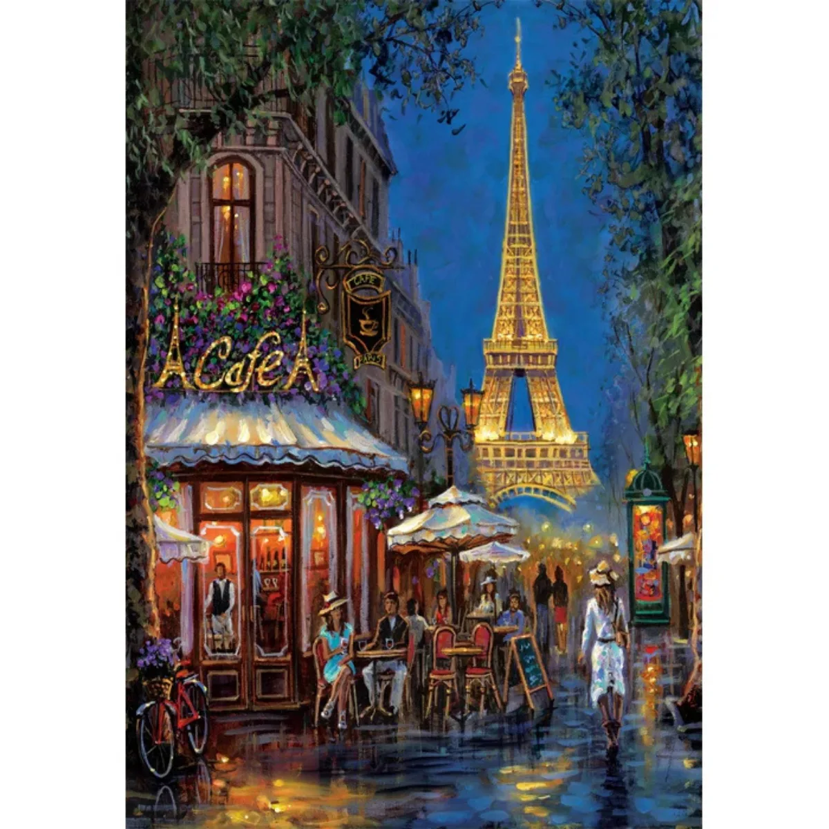 Puzzle Clementoni 500 piezas - Noche en el Cafe Eiffel