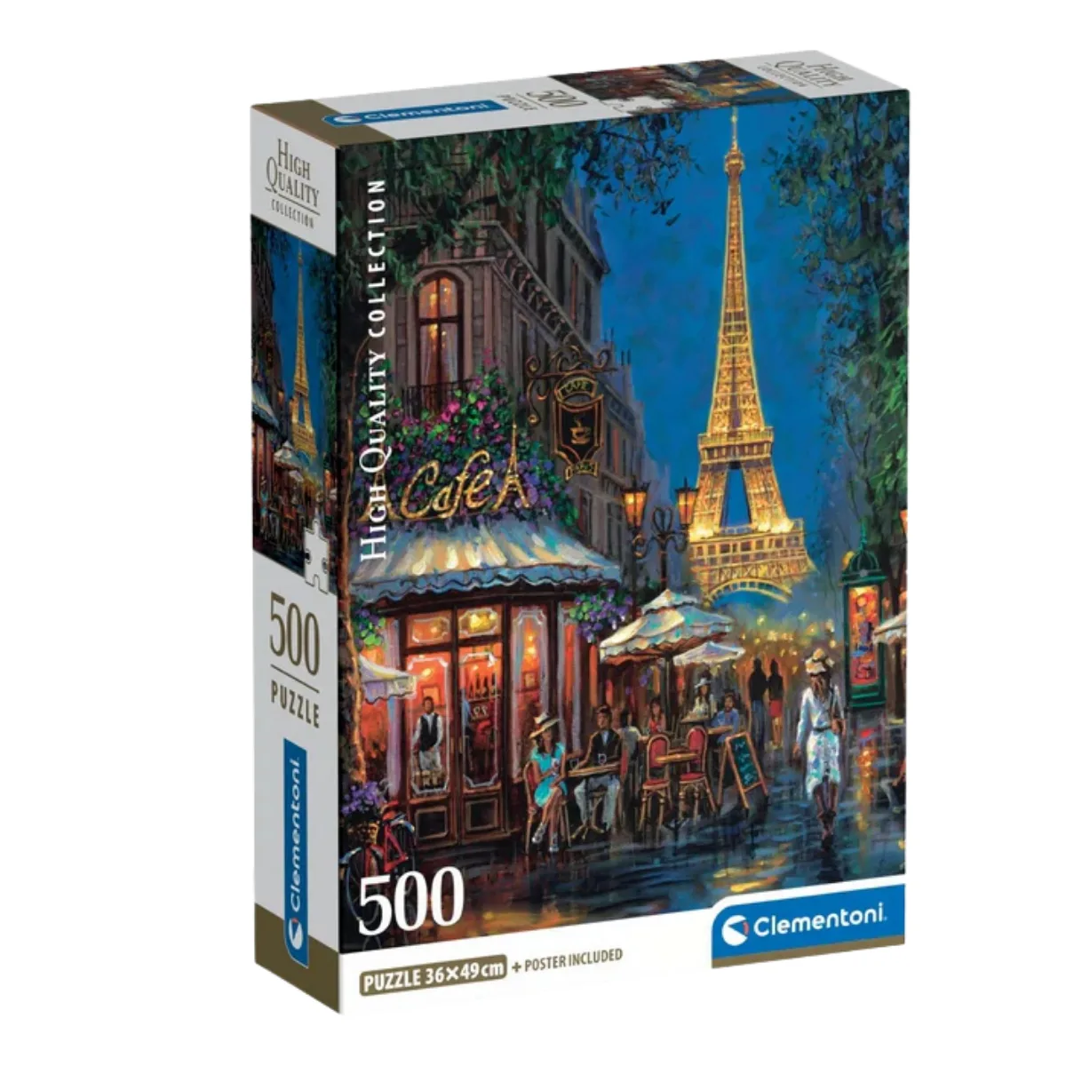 Puzzle Clementoni 500 piezas - Noche en el Cafe Eiffel