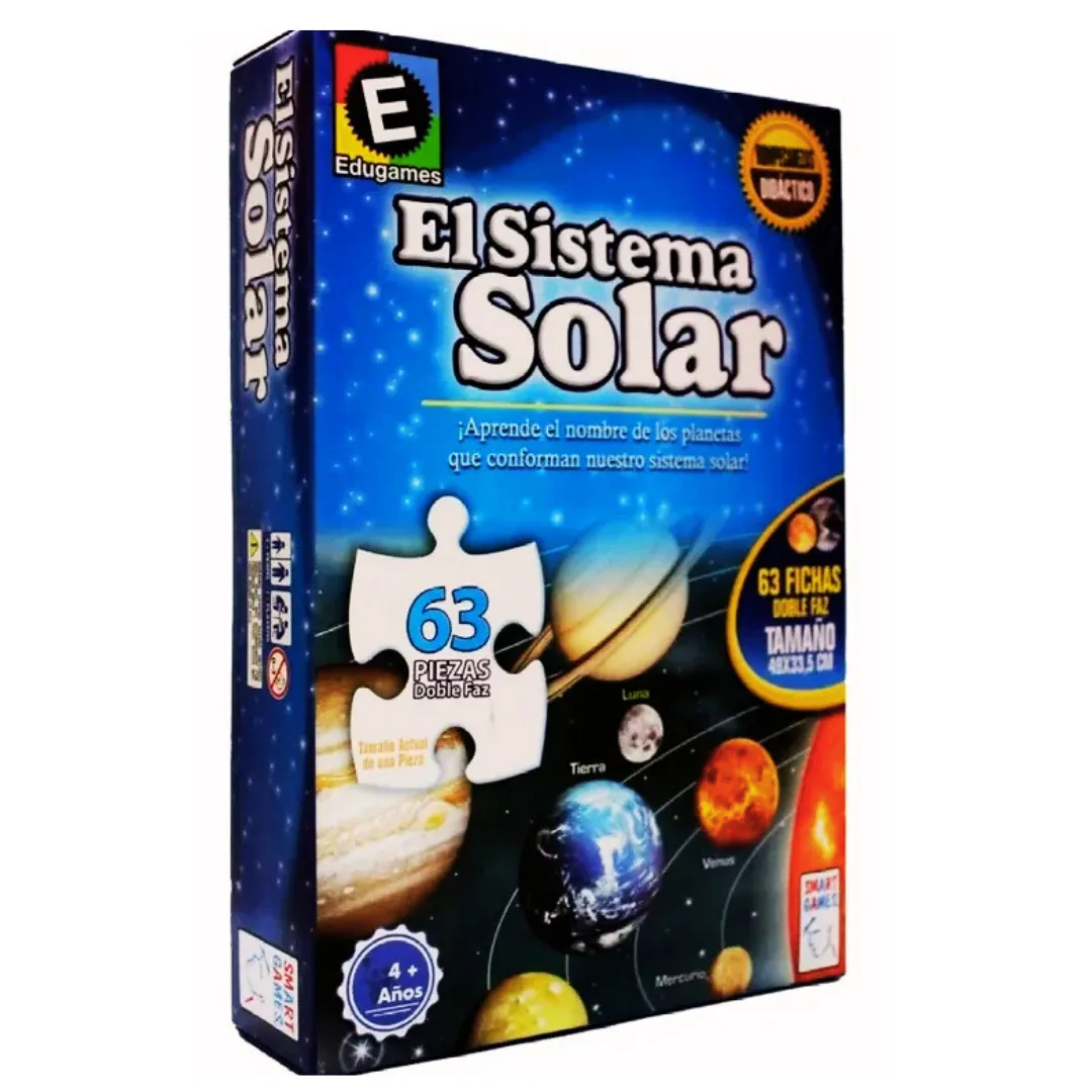 Puzzle Doble Faz Sistema Solar 63 Piezas - Ronda