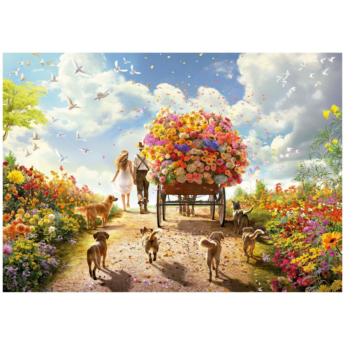 Puzzle Educa 1000 Piezas - Carro de Flores