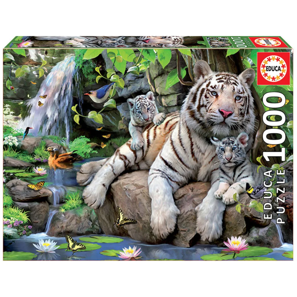Puzzle Educa 1000 Piezas - Tigres Blancos de Bengala