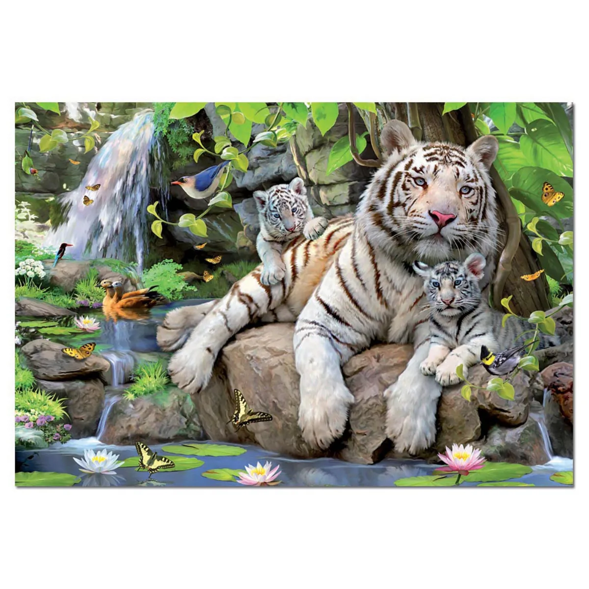 Puzzle Educa 1000 Piezas - Tigres Blancos de Bengala