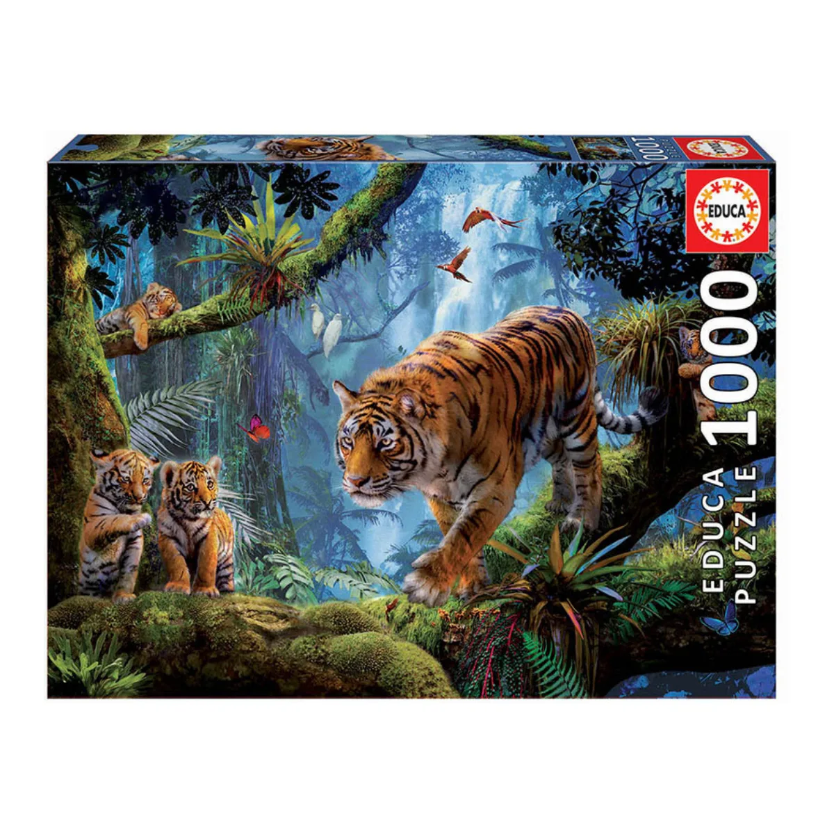 Puzzle Educa 1000 Piezas - Tigres en el arbol