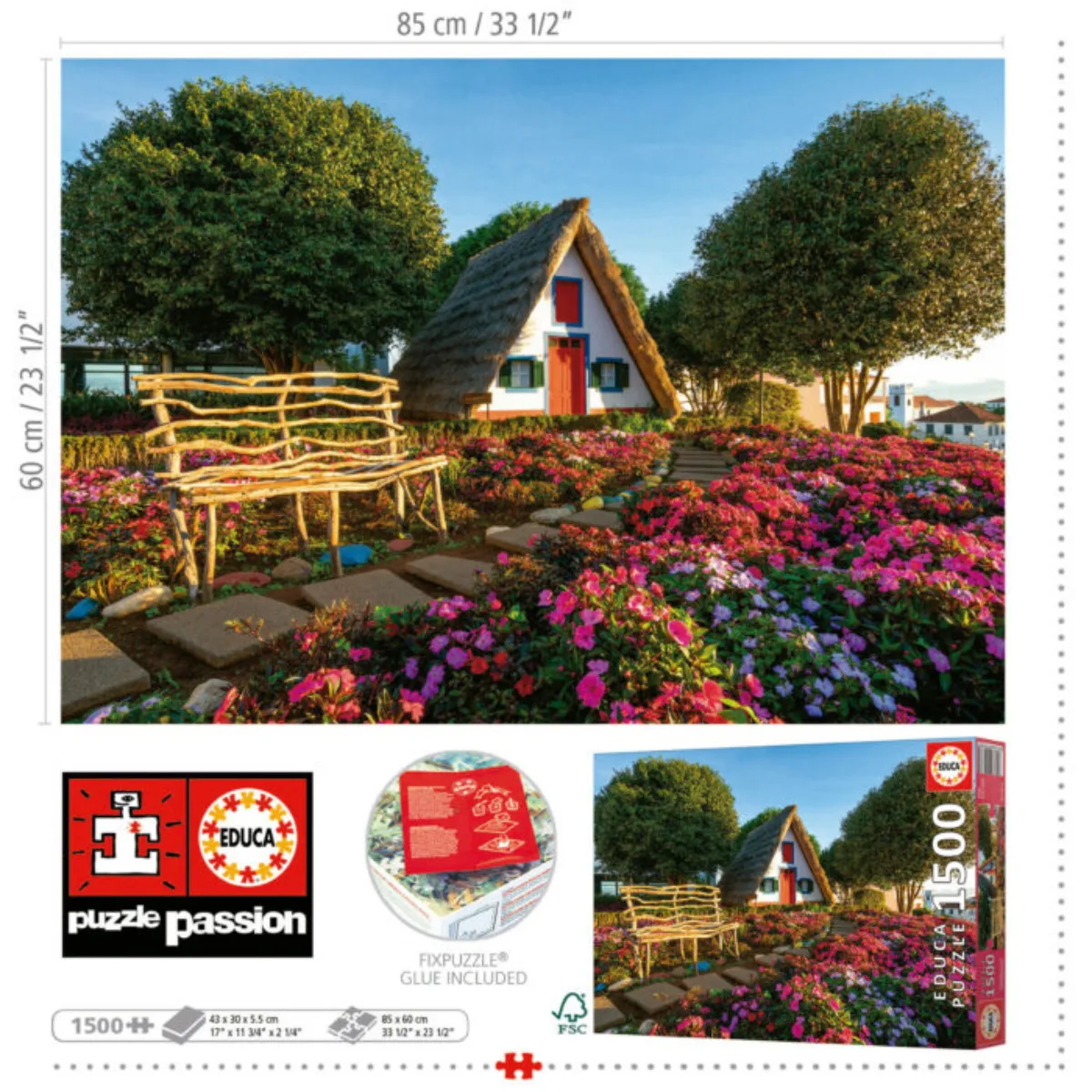 Puzzle Educa 1500 Piezas - Santana , Madeira 4